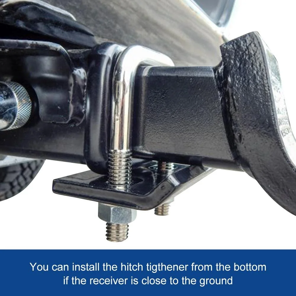 Heavy Duty U-bolt Anti-Rattle Hitch Stabilizer Trailer Hitch Tightener for 1.25 Inch and 2 Inch Hitches