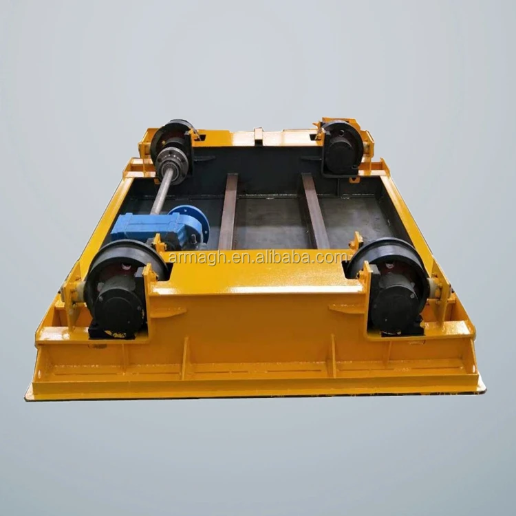 electric rail cart platform cable drum power rail coil transfer cart