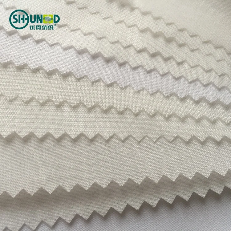 
100% Cotton Shirt Interlining Top Fuse Shirt Collar Fusing Interlining 