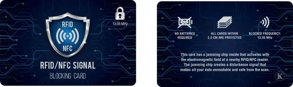 T5577/13.56MHZ RFID Blocking Card for Full Wallet Security