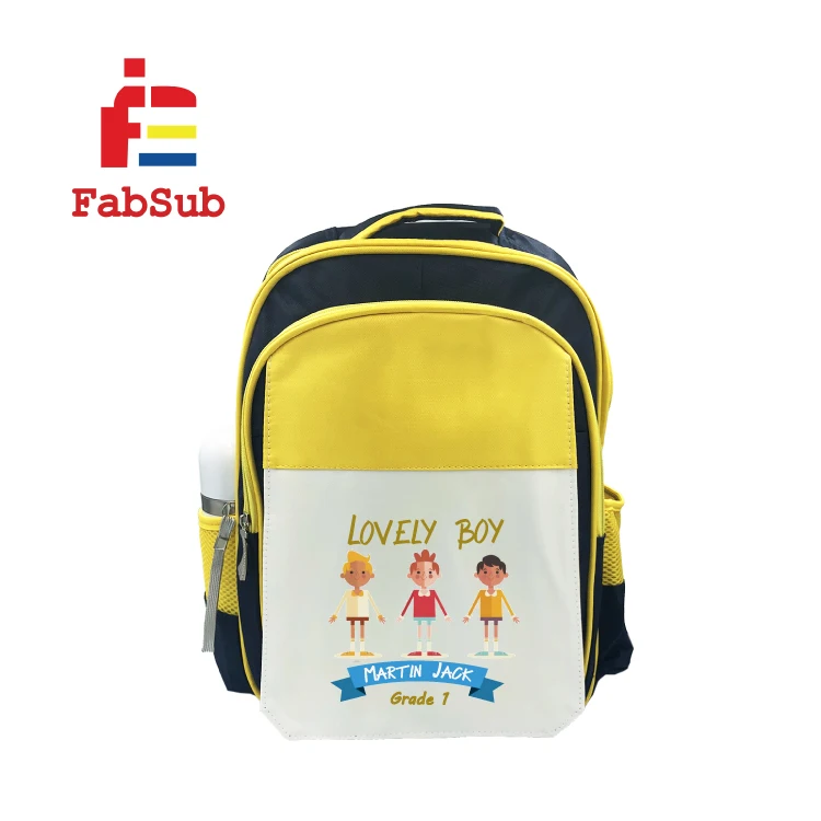 Personalized Wholesale Custom Kids School Bag Sublimation Blank Backpack