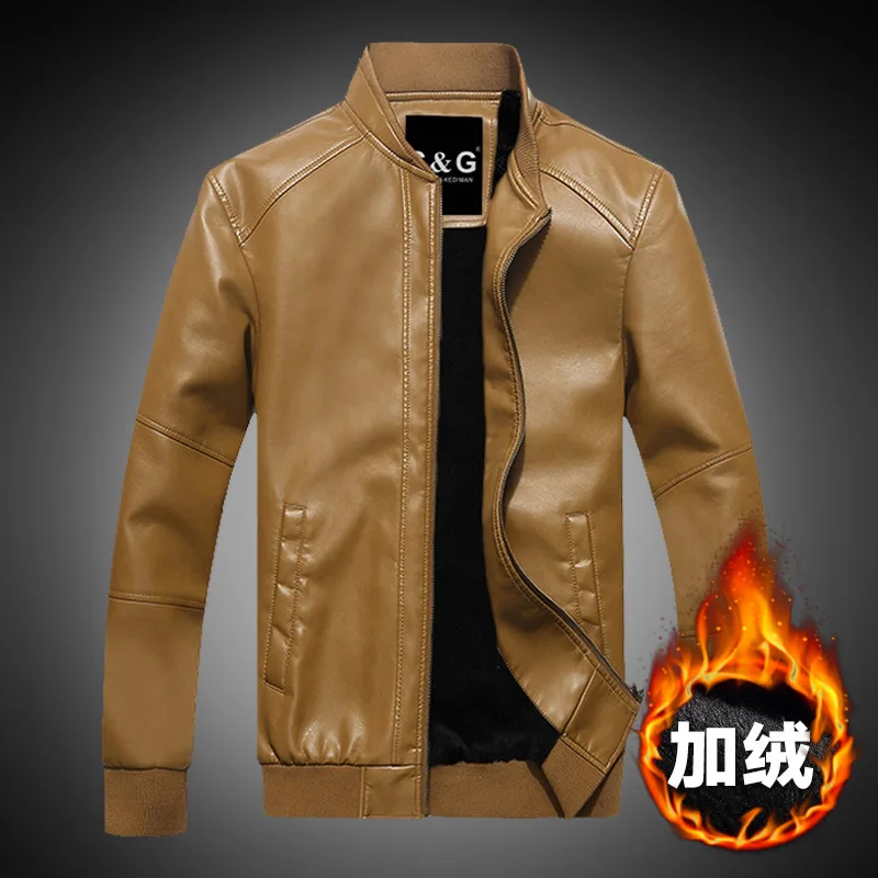 
Men pu leather Motorcycle slim fashion Baseball style jacket with high quality 