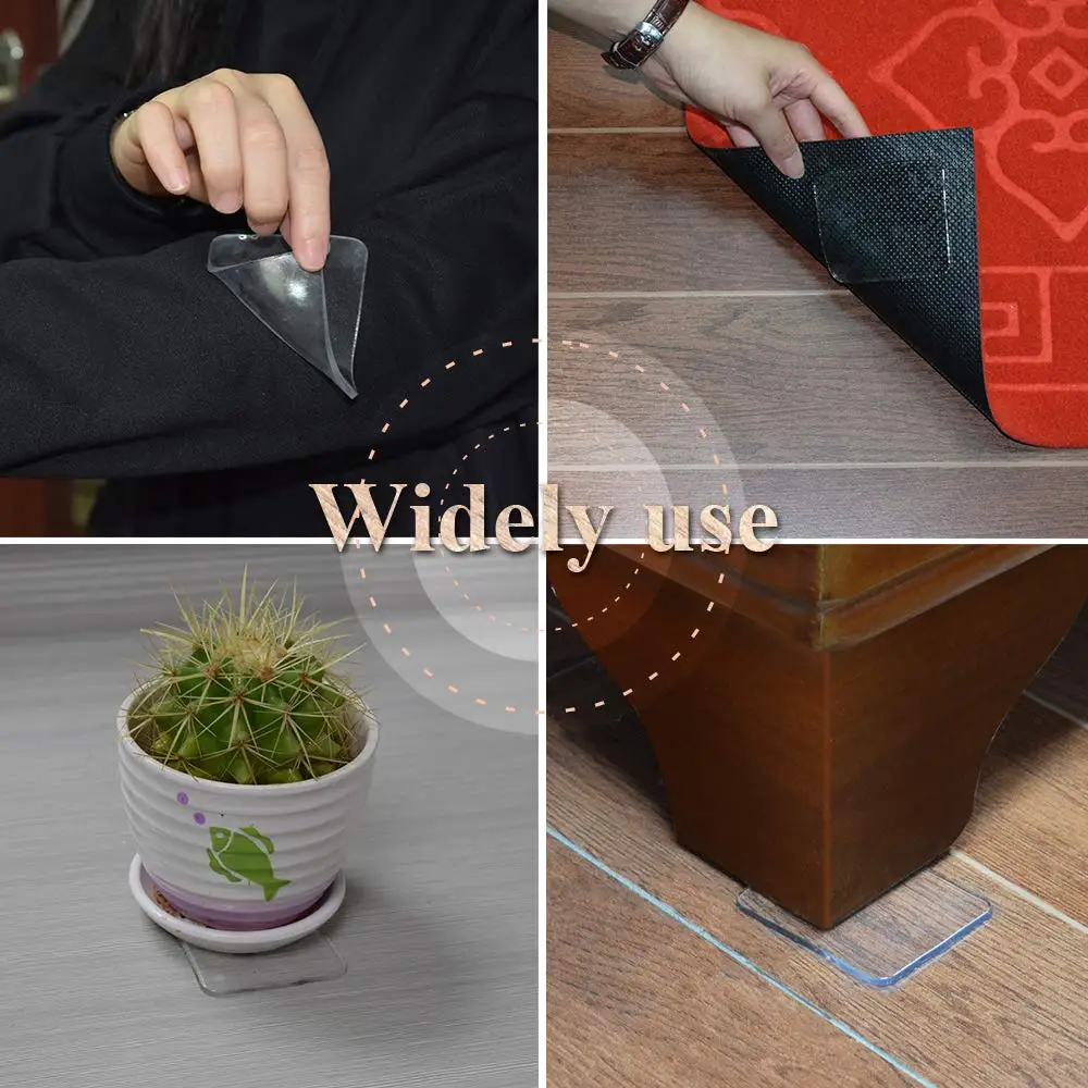 2019 Amazon Hotselling Super Sticky Easy Gripping Pad Transparent Silicone Fixate Anti-Slip Gel Pads Mat Wall Sticker