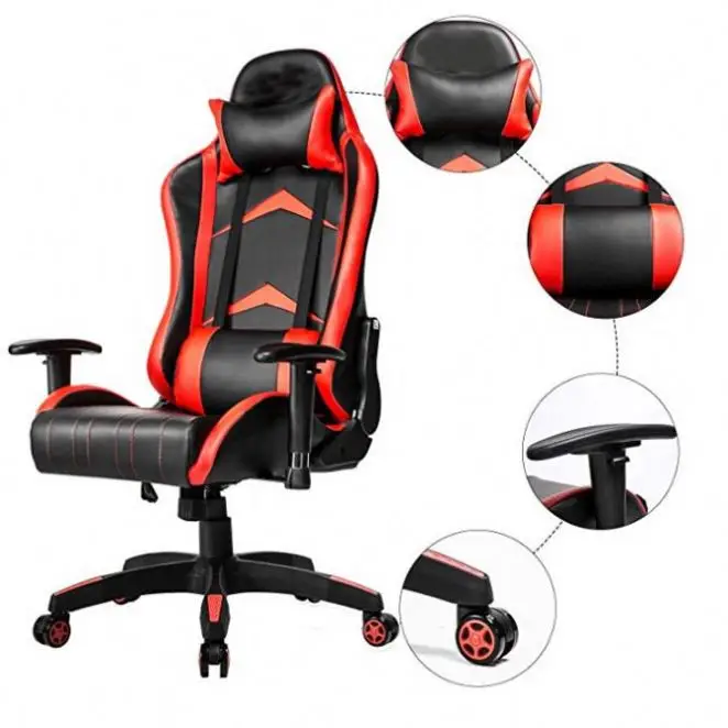 
Racing Oem Pc Custom Chairs E Blue Neck Pillow E sport 2019 Ergonomic No Wheel Armrest Seat Yellow White Dota 2 Gaming Chair 