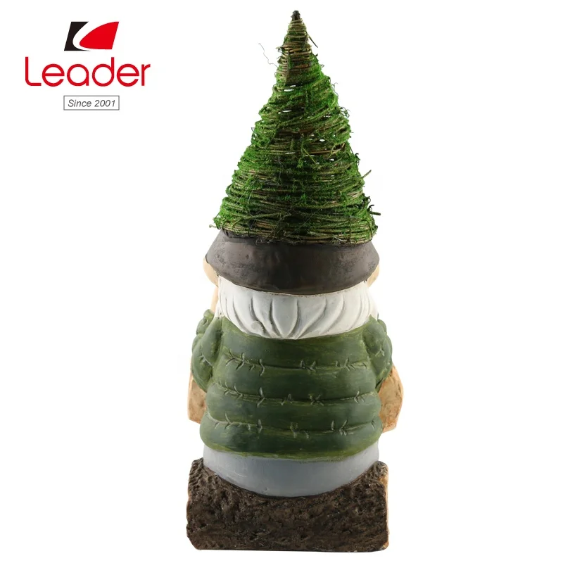 Unique Outdoor Garden Rattan Hat Magnesia Gnomes Welcome Sign Figurine