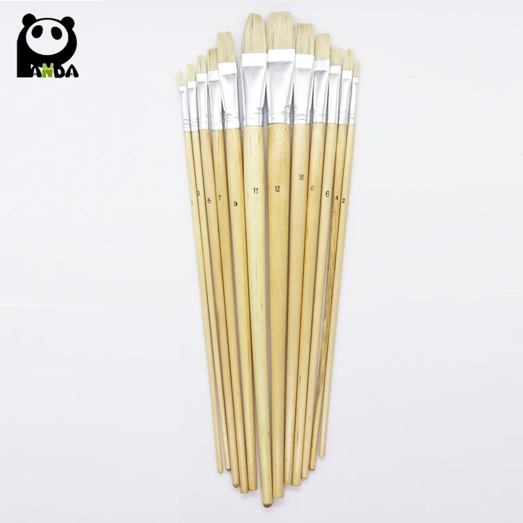 579 natural wood long handle artist brush on sale from Jiangsu