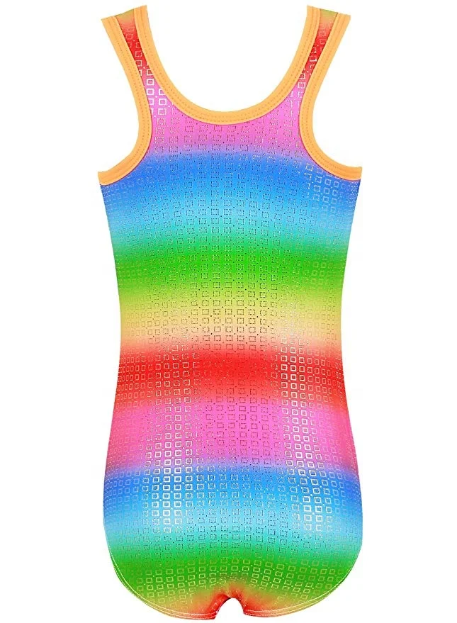 Ballet Tutu Colorful Rainbow  Little Girl One-Piece Gymnastics Leotard Dance Clothes