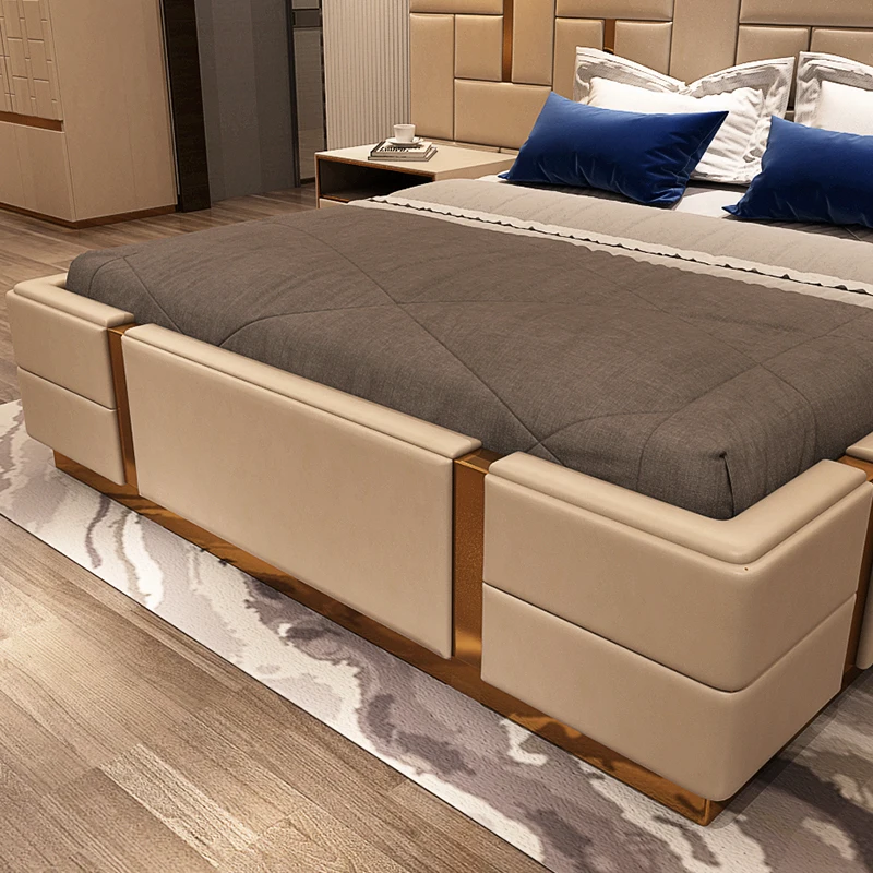 Italian Style Bedroom Furniture Postmodern luxury style bed