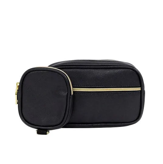 Hot Selling Custom PU Leather Men Fanny Pack Chest Bag With Two Pockets