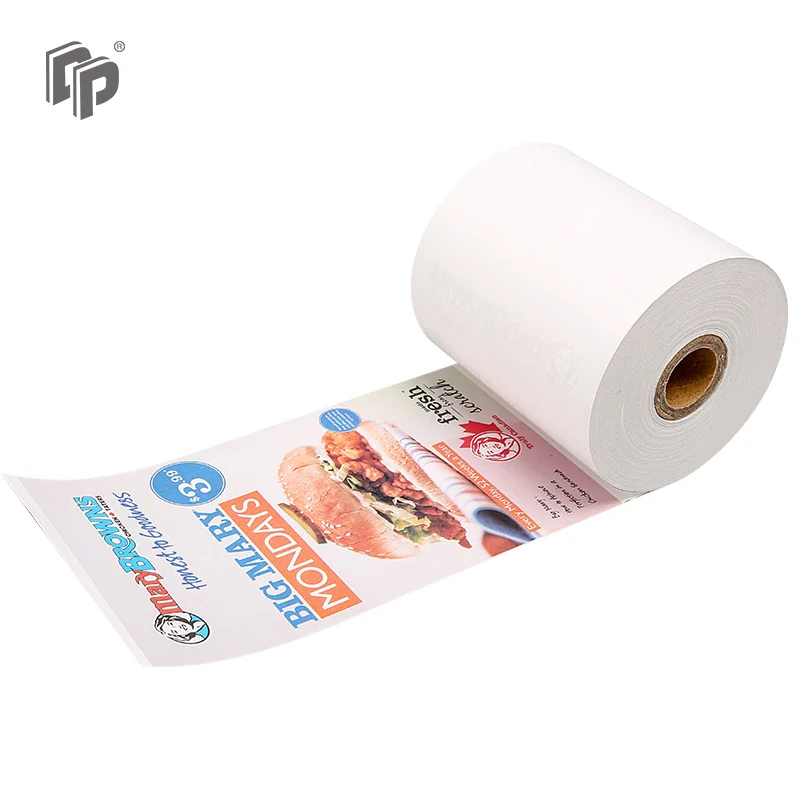 Thermal paper roll wholesale price pre-printed 55gsm57*30mm ecg thermal paper of customized size woodpulp