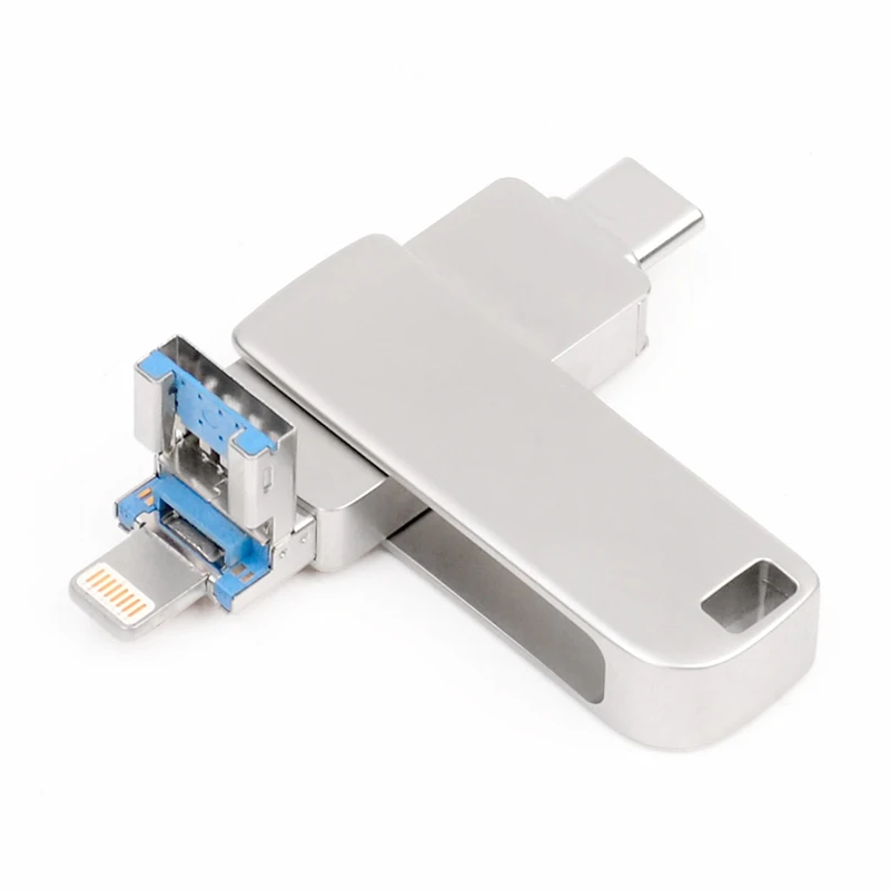 High Speed  3 in 1 OTG USB Flash Drive 3.0 Type C Micro Pendrive For Iphone Android 8GB 16GB 32GB 64GB 128GB