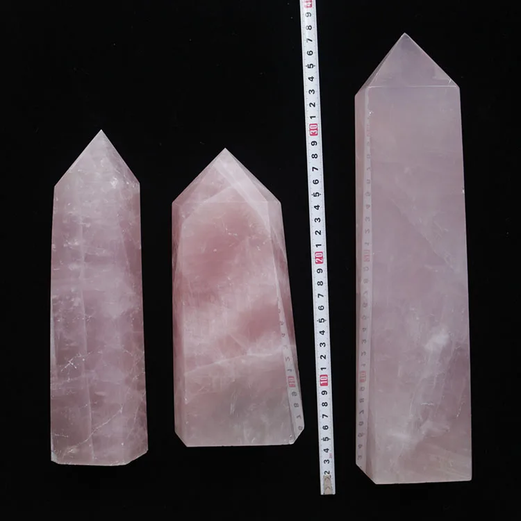 Wholesale factory produce natural pink crystal tower rose quartz crystal point