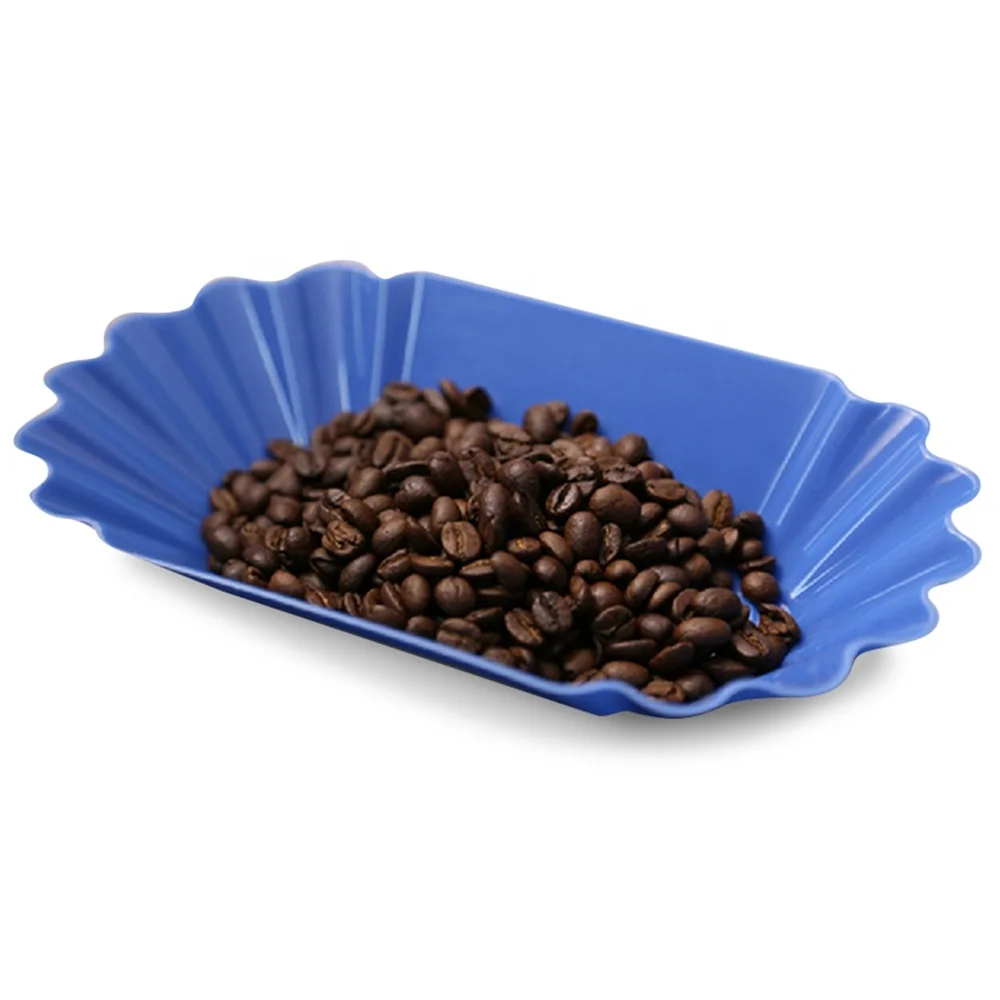 
Z Kitchen Accessories Coffee Beans Dish Plastic Snack Serving Tray Oval Plate Coffee Cupping for Green or Roasted Coffee Beans 