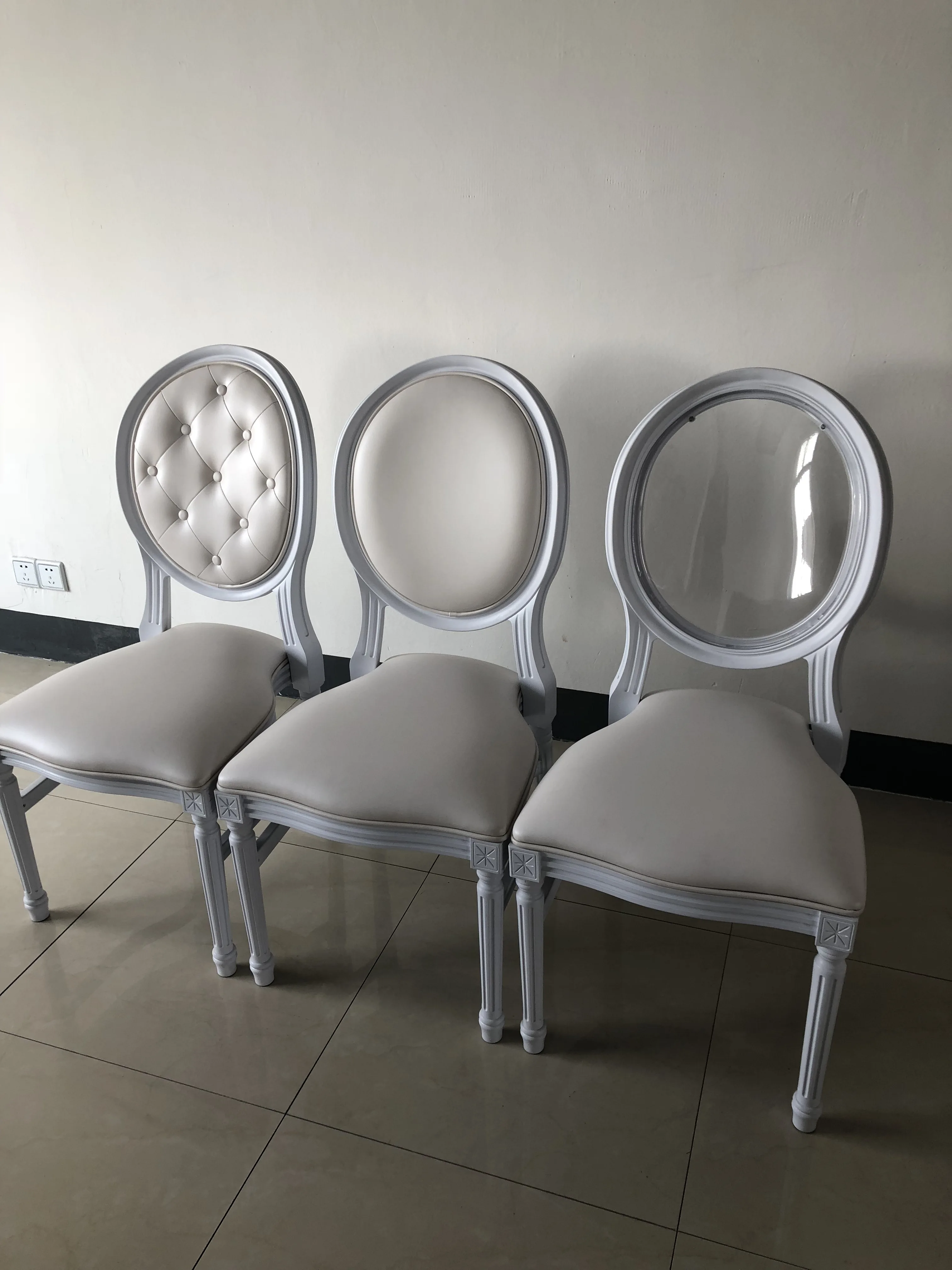 Hot Sale white/black/blue/rose gold resin chiavari monoblock chairs