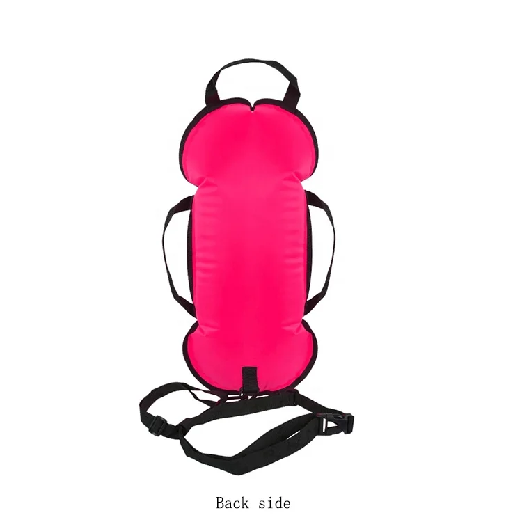 Swim Buoy Bag Mini safety buoy Ultralight Bubble Tow Float and Dry Bag for Open Water Swimming