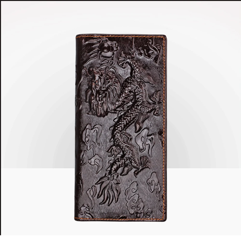 Professional male original genuine top cow leather wallet best selling fashion slim credit card purse for men