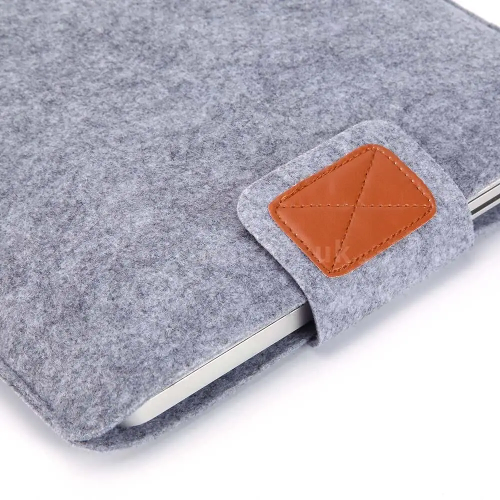 Lymech 15 inch Wool Felt Fabric Custom Wholesale Shoulder Messenger Tote Briefcase Business Computer Laptop Bag Sleeve Case