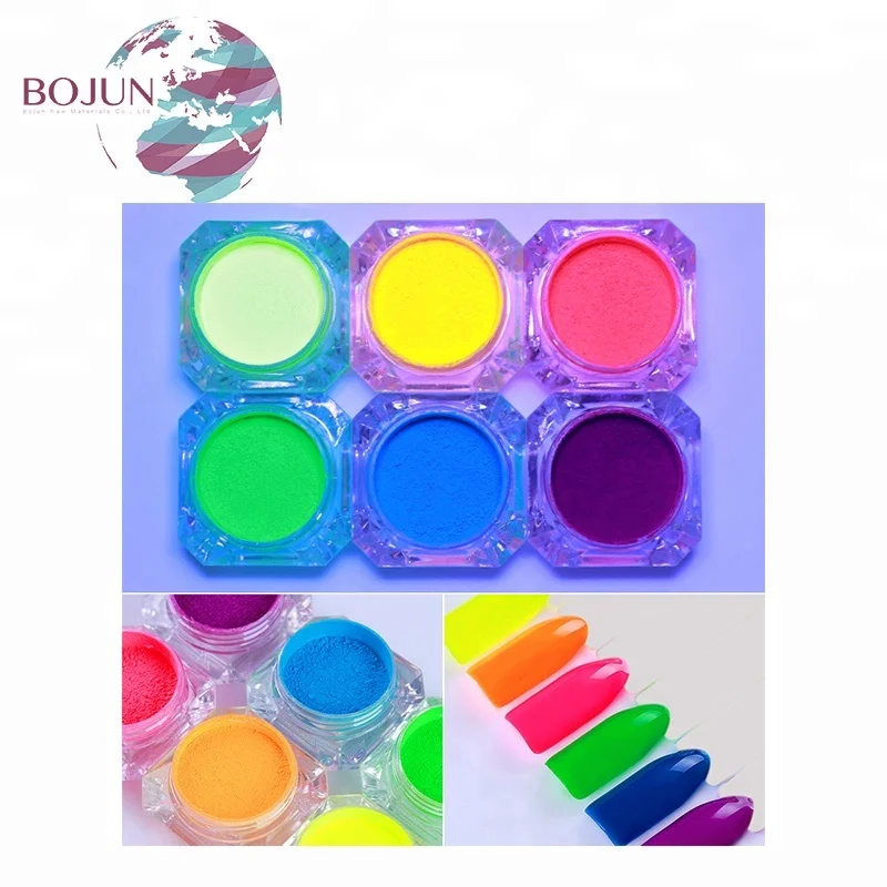 продажа неоновый 12 цвет night glow порошок в темноте фосфора ногтей Блеск Флуоресцентный порошок пигмент/фотохромные пигмент