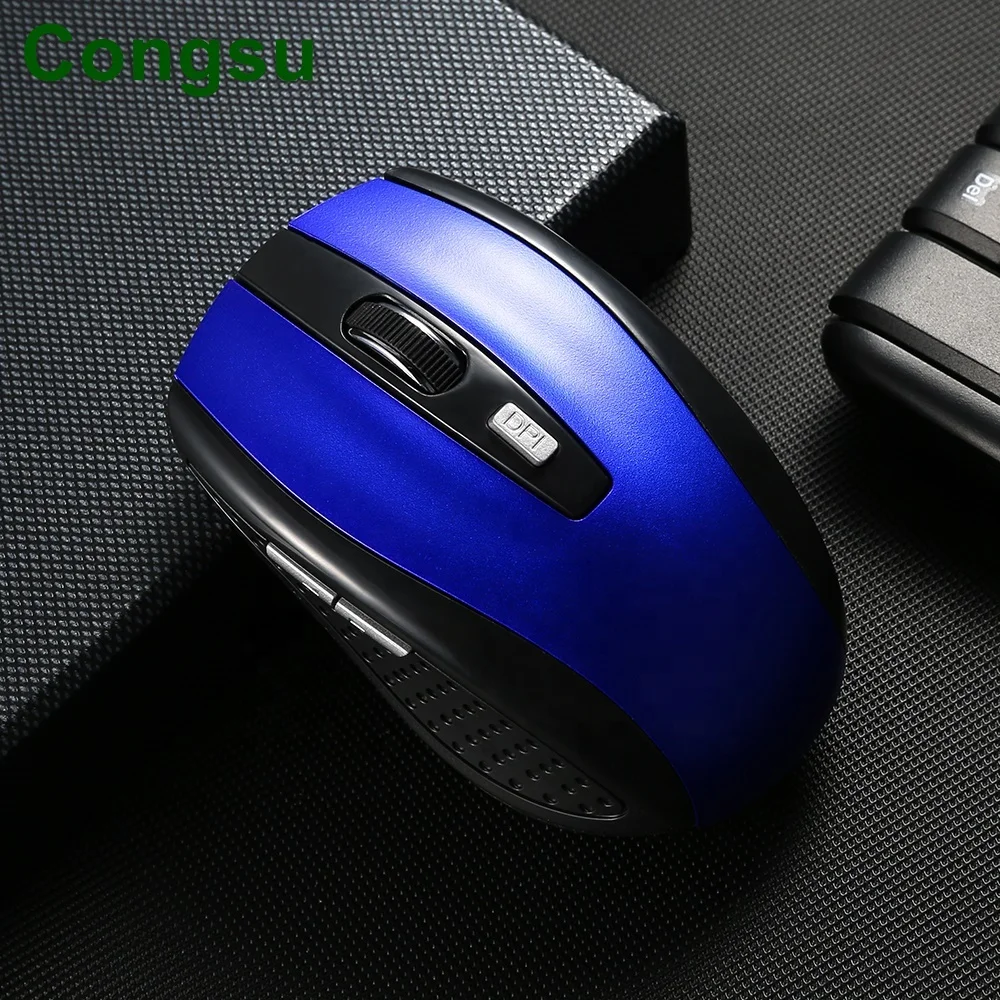 ANIMUSS Buttons Wireless Mouse Optical 1200DPI USB Gaming Mouse Mice for Laptop Notebook with USB Receiver