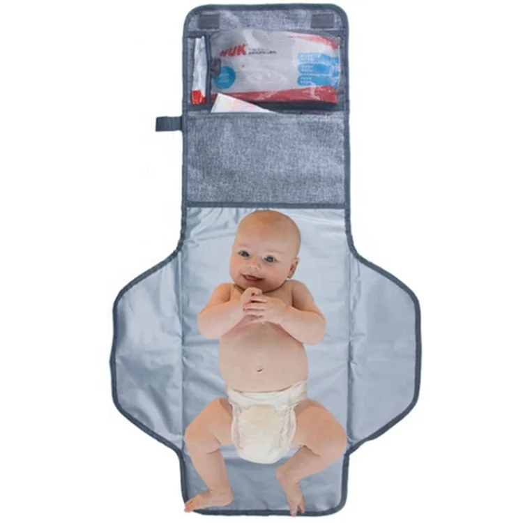 
2020 Portable Travel Baby Diaper Changing Station Pad With Pockets 