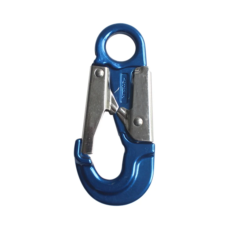 Mountain climbing 25KN anodized snap on hook buckle with eyelet wholesale custom carabiner hook climbing