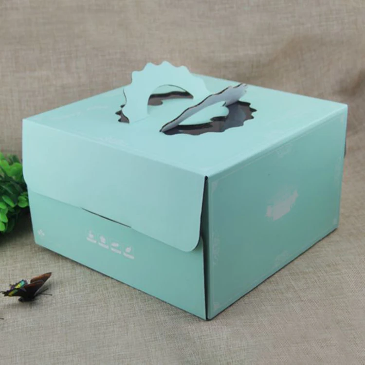 Alibaba Горячий продукт пользовательские бумага для печати Cake Box, Cake Box упаковка, ручка коробки для пиццы