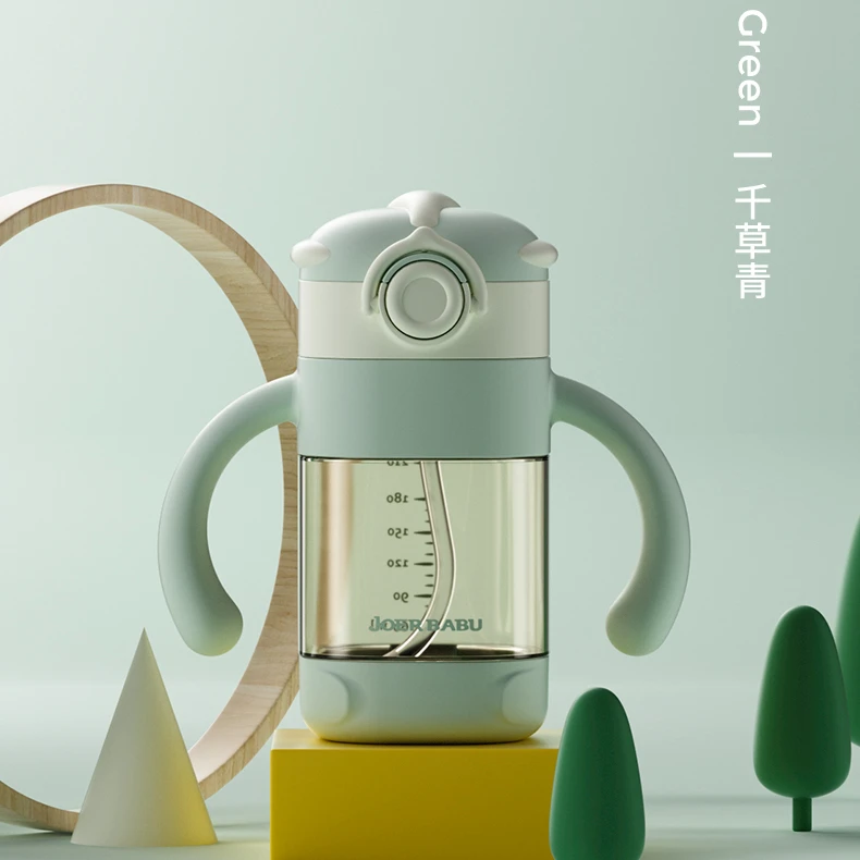 2022 260 ml Elephant Non Spill PPSU Tritan Baby Straw Cup Training Cup Sippy Cup