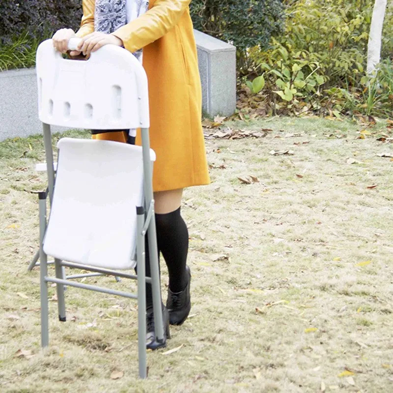 
Outdoor Plastic wedding camping white practical furniture folding chairs 