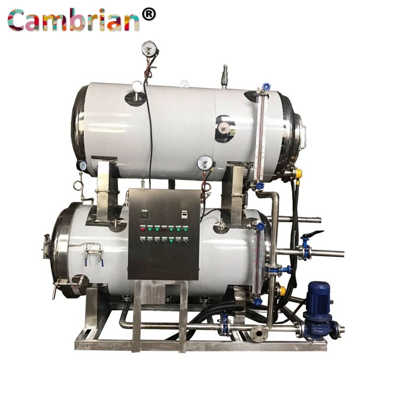 Water immersion Industrial Food Processing Small glass retort jar sterilizer machine