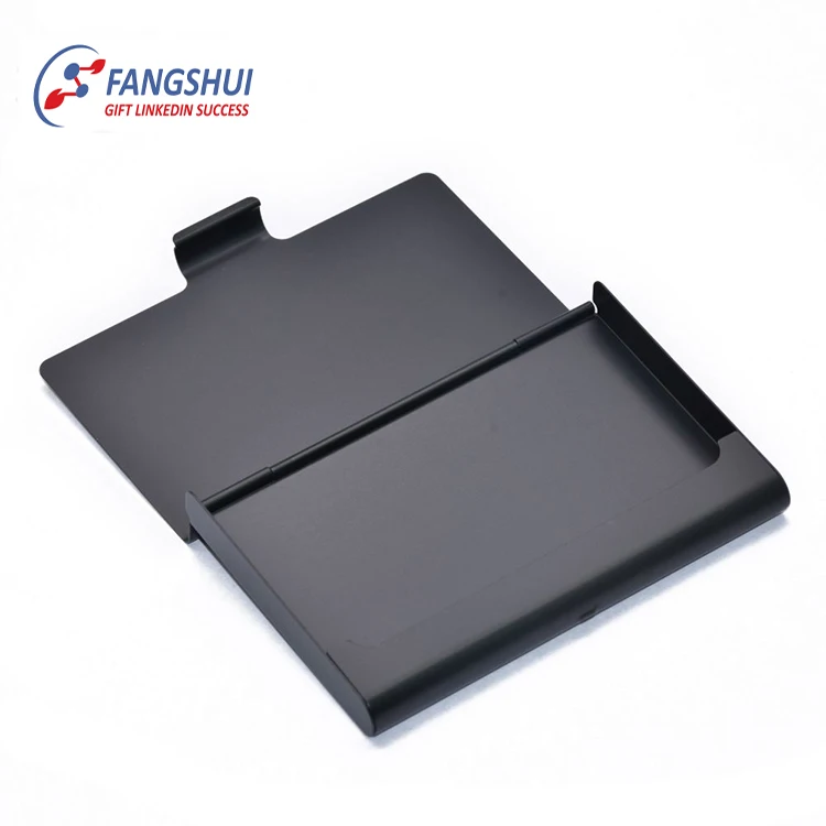 Global Fashion Aluminum Business Card Holder+hold up Metal Rfid Blocking Name Card Wallet case