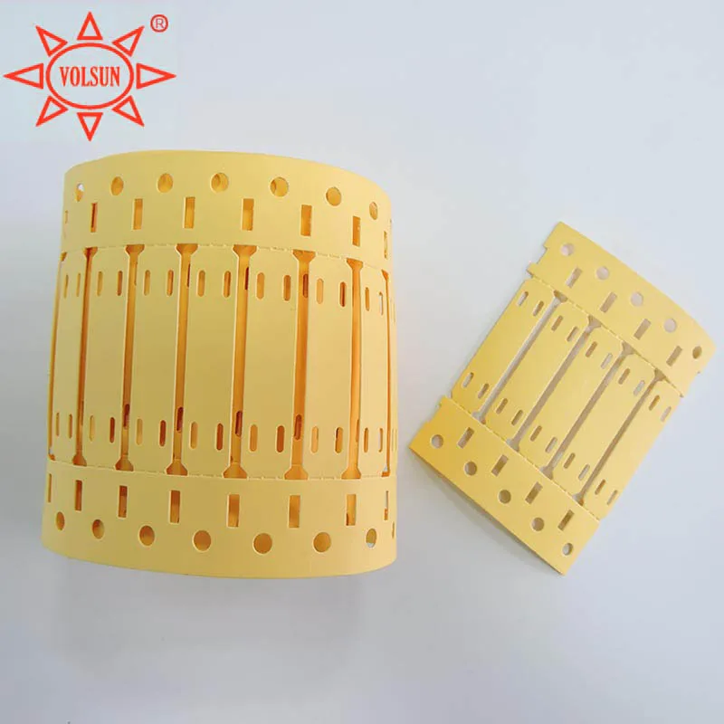 PE Yellow Printable Marker Cable Labels Tags