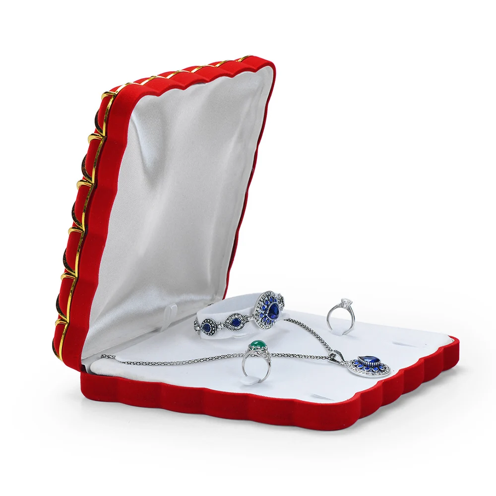 High Quality Green Velvet Ring Bracelet Jewelry Gift Box Wholesale Provide Custom