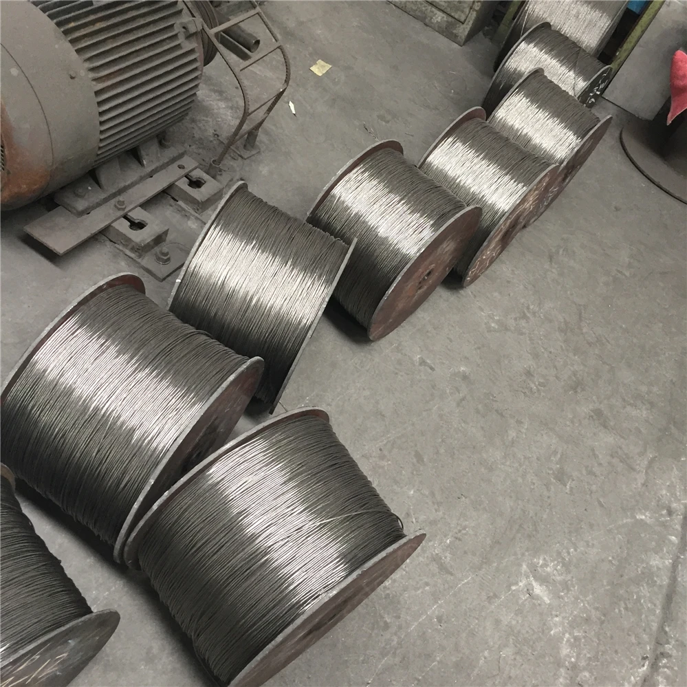 Aisi 304 нержавеющей стальной трос 10 мм 1*7