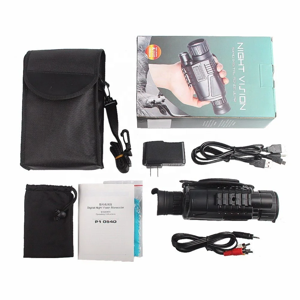 Новинка 2019 лидер продаж цифровой монокулярный телескоп ночного видения 5x40 для видеофотографии и охоты на большой радиусе