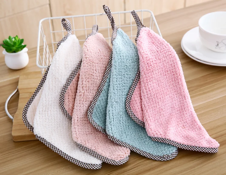 Multipurpose Kitchen Microfiber dish towel plain water absorbent dish cloth