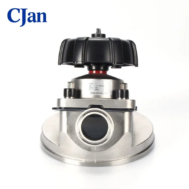 Manual Stainless Steel Sanitary Tank Bottom Membrane Diaphragm Valve 304/316L
