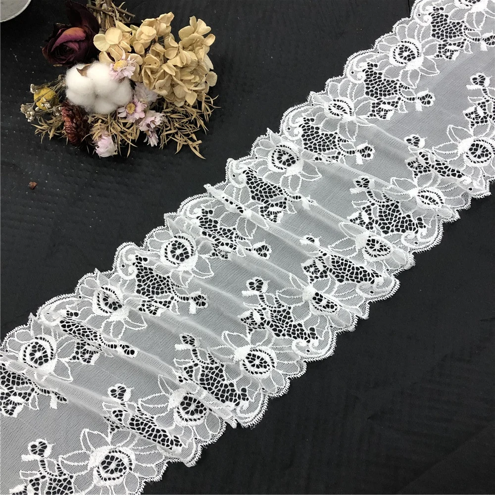 Simple Design Stretch Lace Trim Swiss Lace Fabric Flower Lace For Dress Switzerland