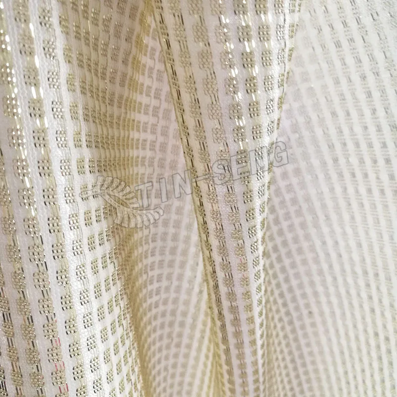 Трикотажная ткань из золотой металлической пряжи, блестящая люрексная ткань для мужского модного костюма