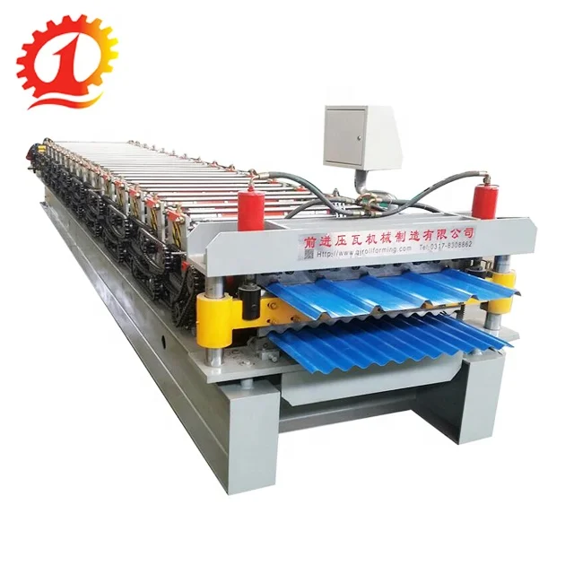 
Factory Direct Double Layer Corrugated Color Steel Wall Roof Tile Roll Forming Machine 