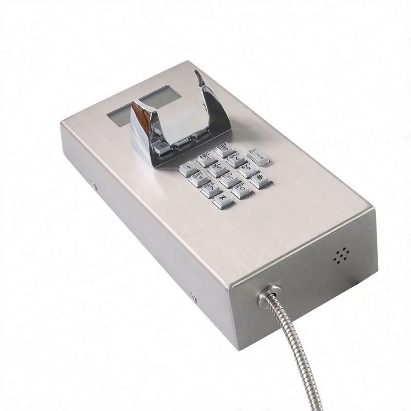 Нержавеющая аварийный телефон безопасности телефон SIP промышленный телефон с ЖК-дисплеем