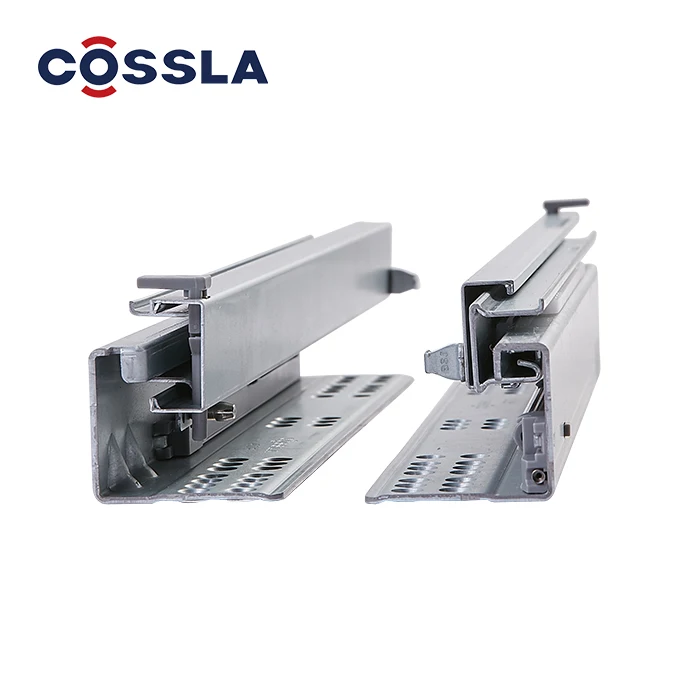 Furniture Hardware  Soft Closing/Push Open 3 Folds Concealed Drawer Slide Drawer Sliding Rails