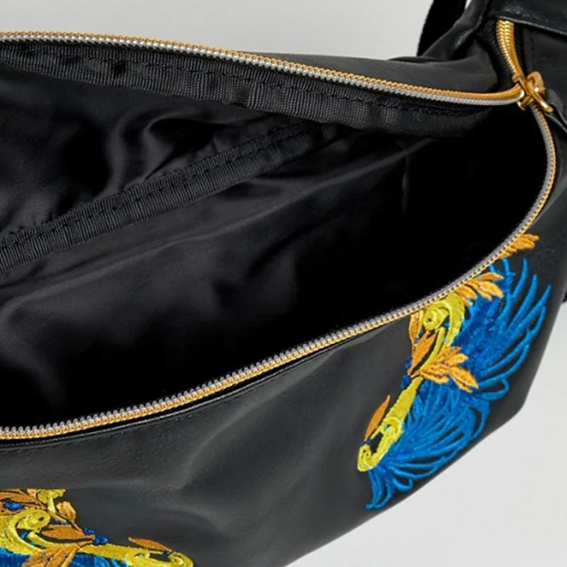 
2019 High Quality Custom Embroidered Luxury Fanny Pack Girl Waist Leather Bag For Men 