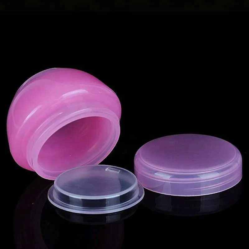 10ml nice pink mini plastic jars 10g cream balm jar for travelling can make other colors