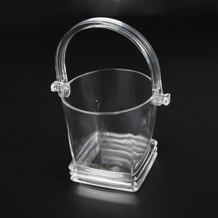 clear plastic ice bucket mini acrylic ice bucket,not easy to break small ice bucket
