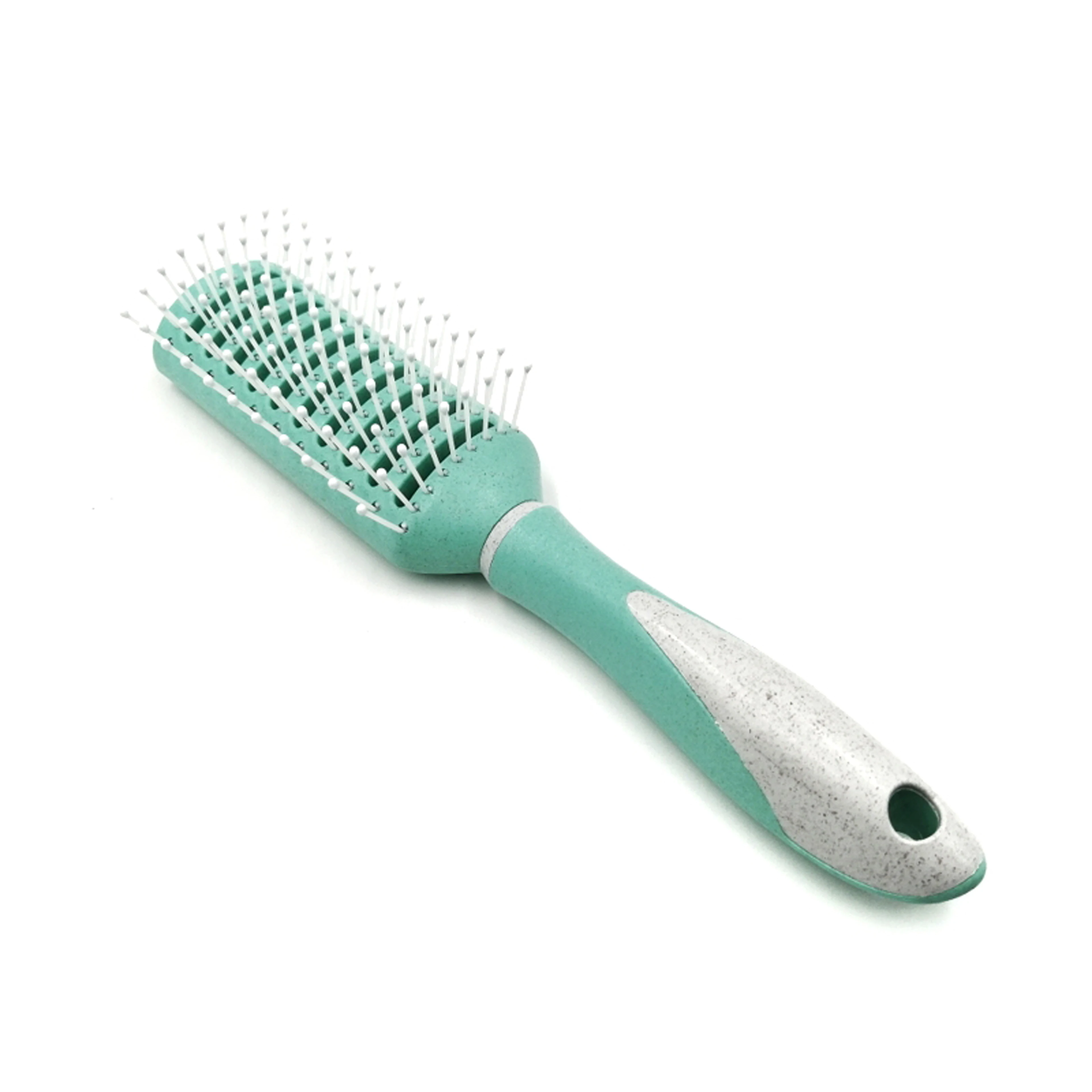 Pp Customized 2019 Hot Twist Sponge Detangler Big Square Novel Vent Hair Brush Round Plastic Nylon Laser
