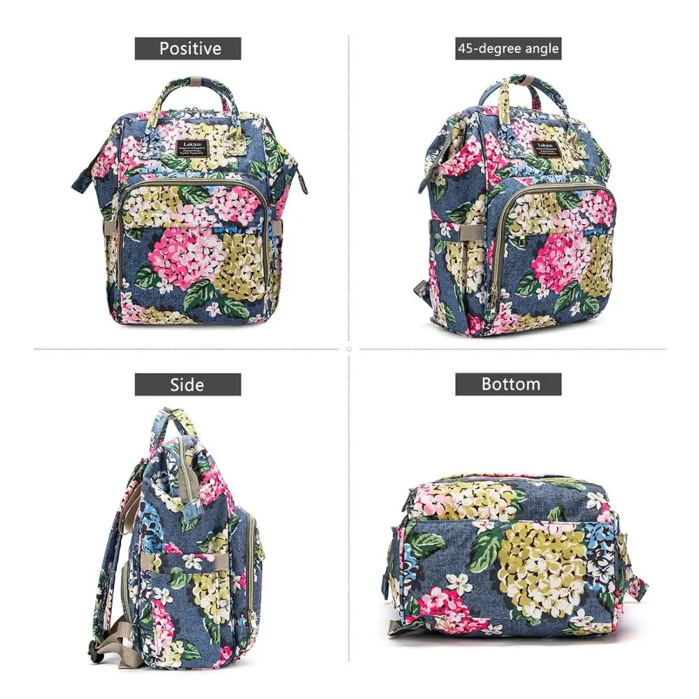 Lokass Multi-Functional Waterproof Diaper Large Backpack Nappy Bag Baby Diaper Bag Backpack With Insulated Pouch Change Station