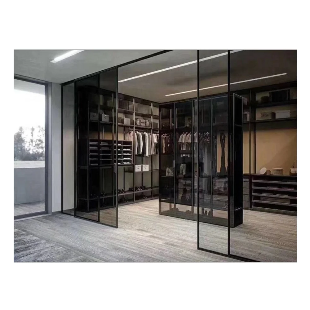  Home Furniture Modern Style Frosted Glass/Mirror Closets Wardrobe Sliding