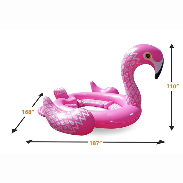 4-6 persons huge inflatable flamingo pool float lake floating island