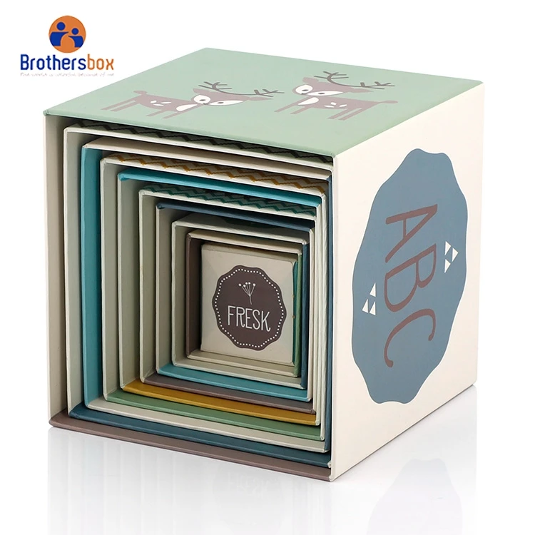 Personalized Handmade paper animal kids interlocking building block toys building block