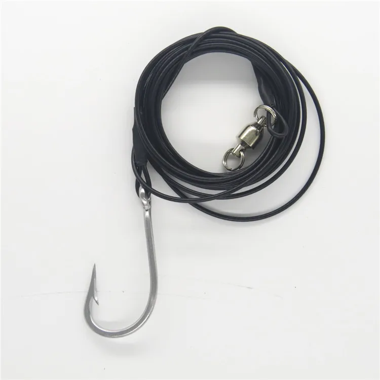 
Single hook 7691 hook trace wire with ball bearing swivel whole sell in store circle sea fishing hook for fishing shark tuna 